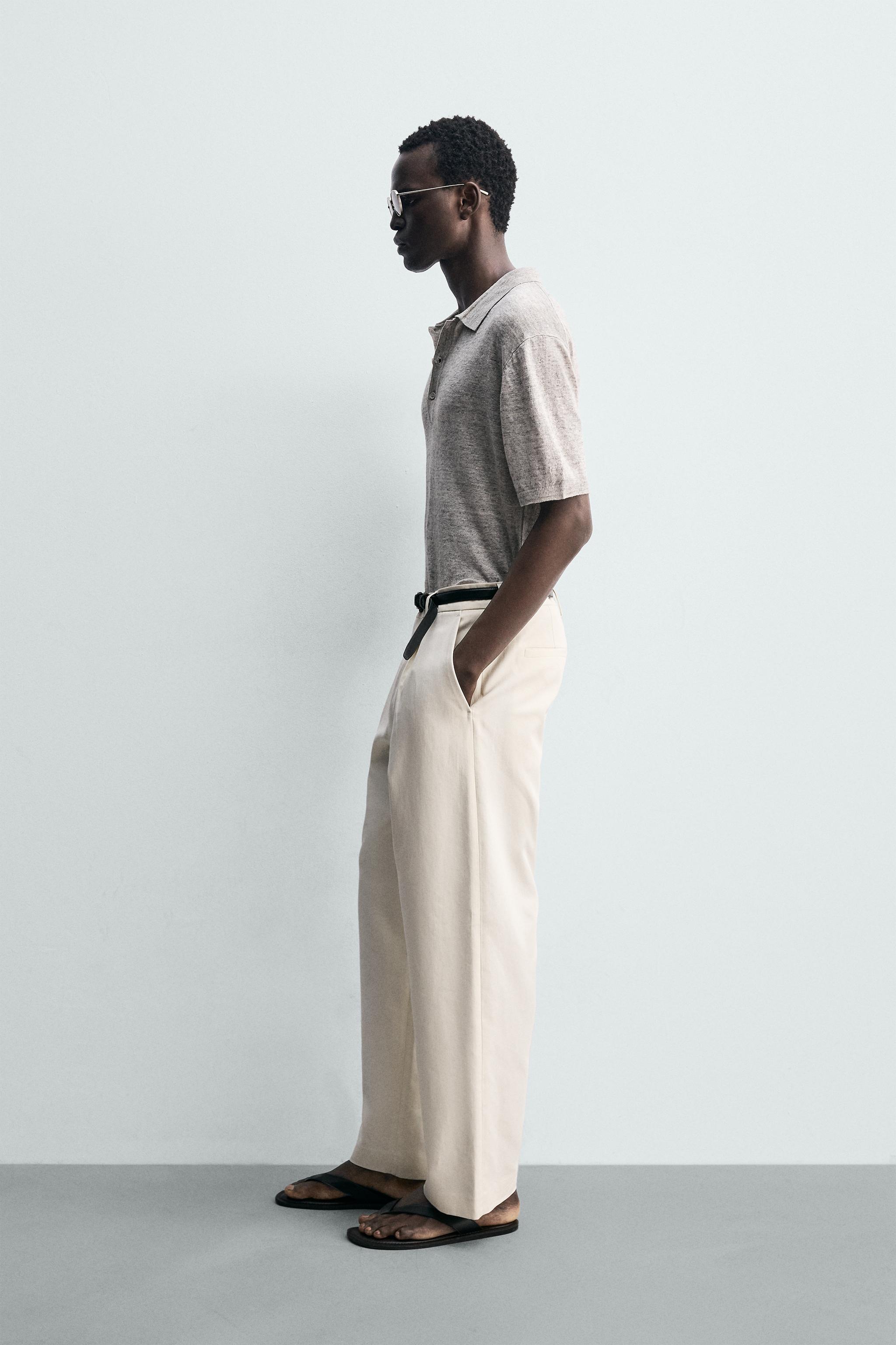 100% LINEN KNIT POLO SHIRT